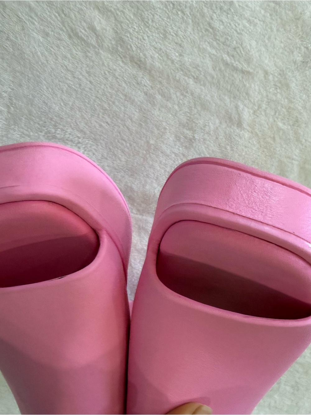 Steve Madden Pink Platform Slide Sandals Size 7 Chunky Comfort Slides - Picture 7 of 8
